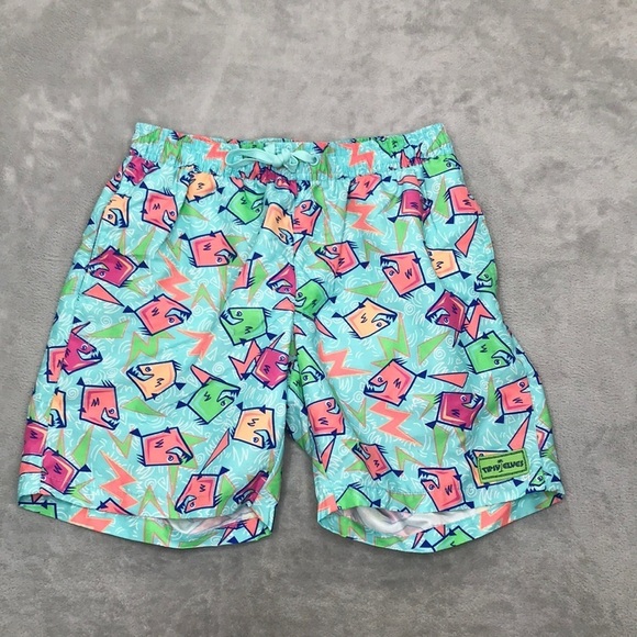 Tipsy Elves Men's Piranha Swim Trunks SIze Small - Picture 1 of 9
